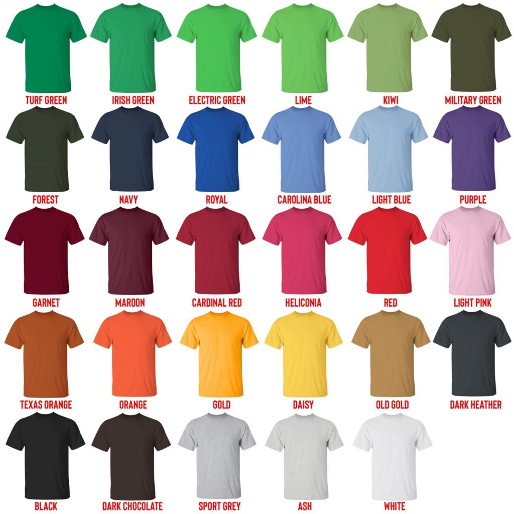 t shirt color chart - Dragon Ball Daima Merch