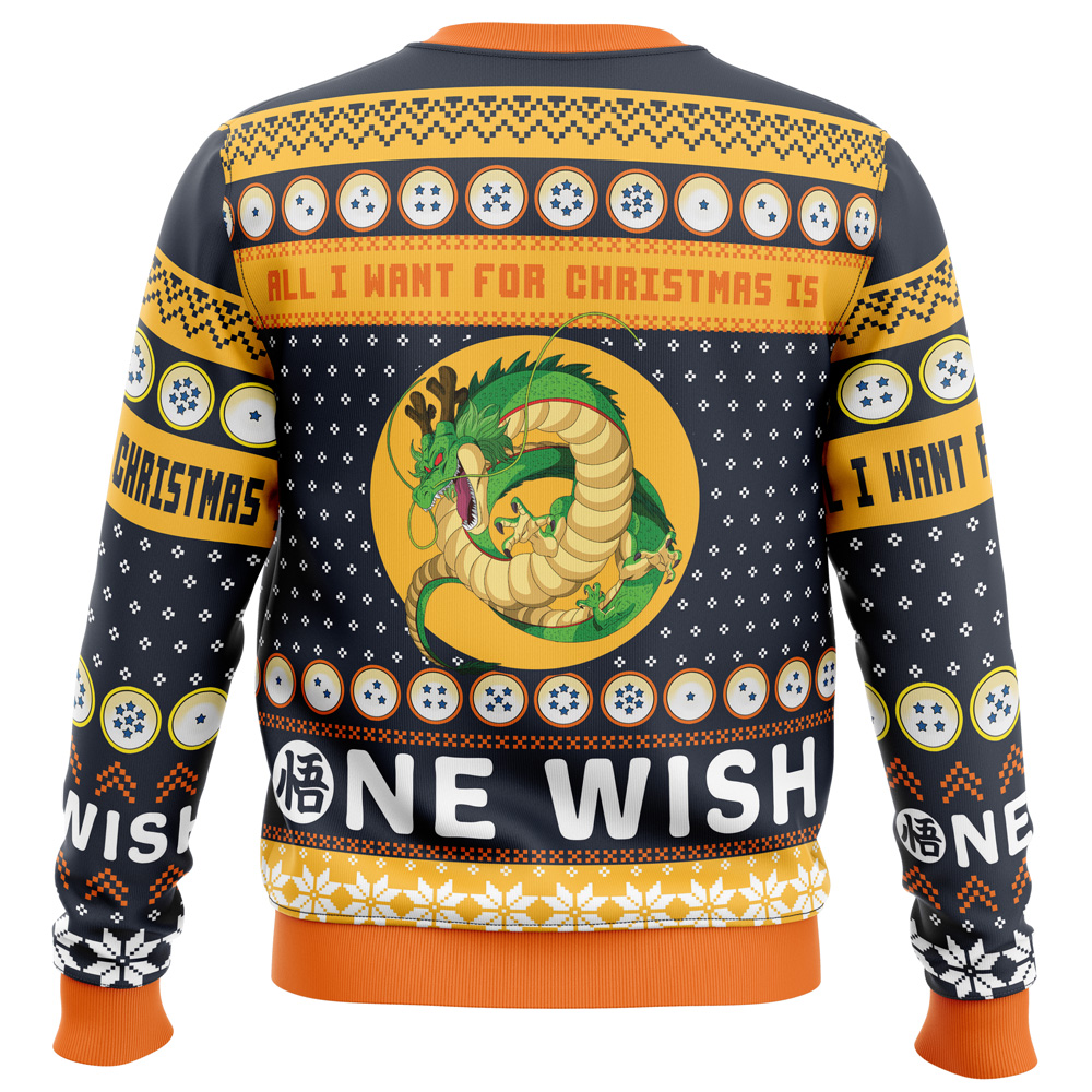 A Very Shenron Christmas DBZ PC men sweatshirt BACK mockup - Dragon Ball Daima Merch