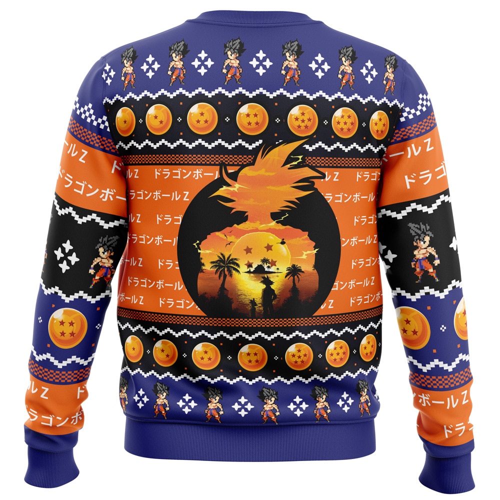 Beautiful Sunset DBZ PC men sweatshirt BACK mockup - Dragon Ball Daima Merch