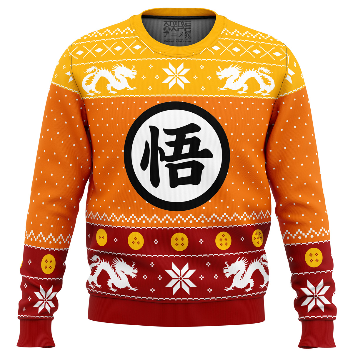 Guko Christmas Dragon Ball Z men sweatshirt FRONT mockup - Dragon Ball Daima Merch