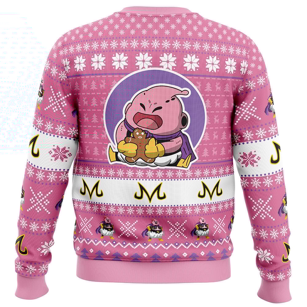 Majin Buu Dragon Ball Z Ugly Christmas Sweater BACK mockup - Dragon Ball Daima Merch