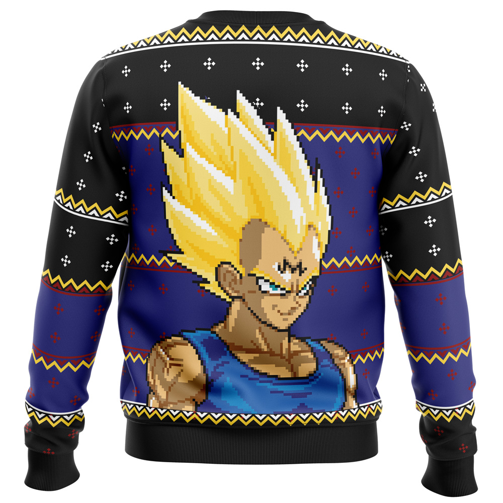 Majin Vegeta DBZ Ugly Christmas Sweater BACK mockup - Dragon Ball Daima Merch